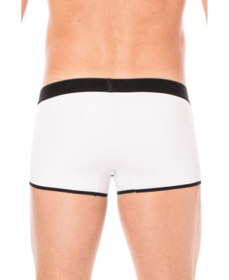 Mini-Pants blanc échancré avec zip 